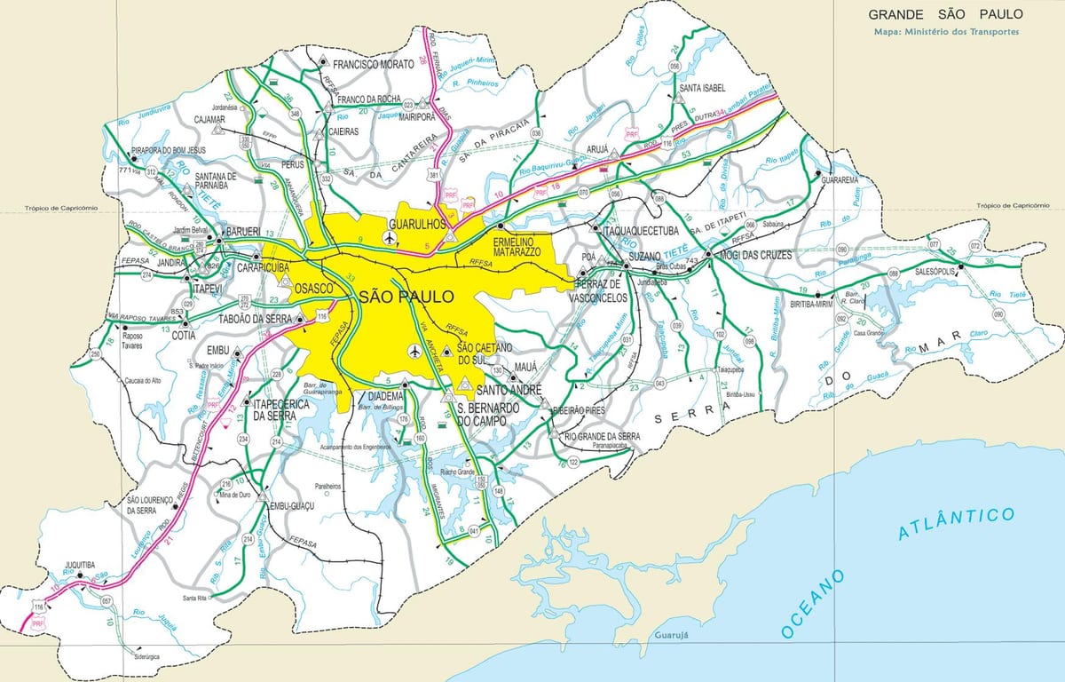 žemėlapiai São Paulo