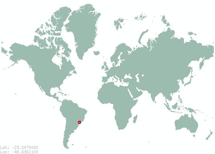 kur yra Sao Paulo pasaulio žemėlapyje