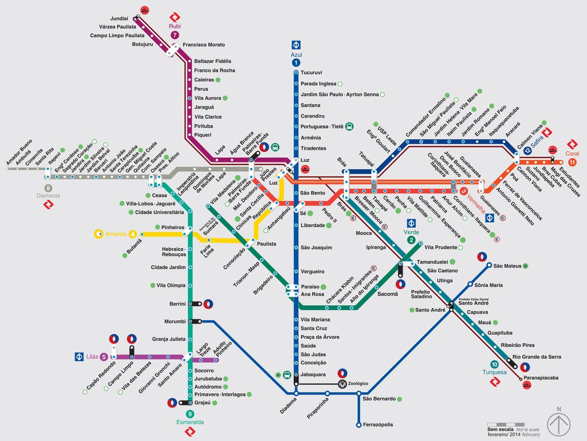 metro žemėlapis San Paulas