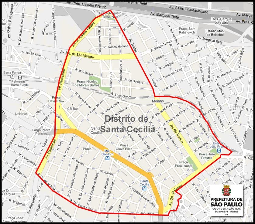 žemėlapis santa cecilia Sao Paulo