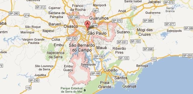 "google" žemėlapis San Paulas