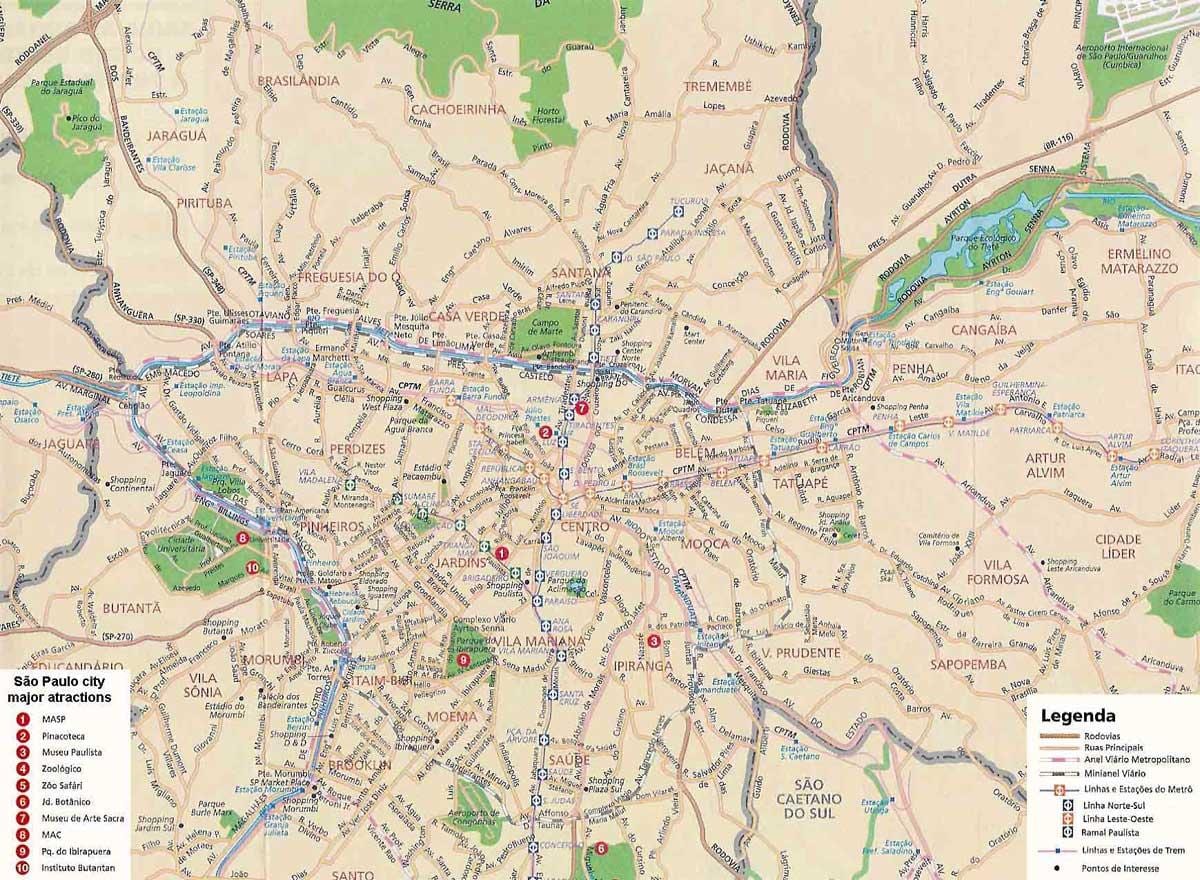 San Paulo sodo žemėlapyje
