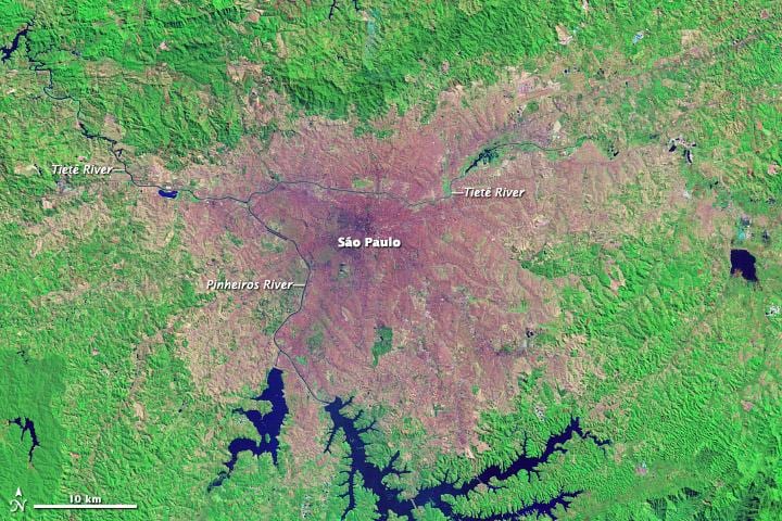 San Paulo topografinis žemėlapis